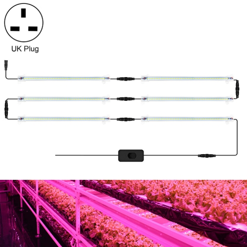 

LED Plant Lamp Household Full Spectral Filling Hard Lamp Strip, Style: 30cm 6 Head(Pink Light UK Plug)