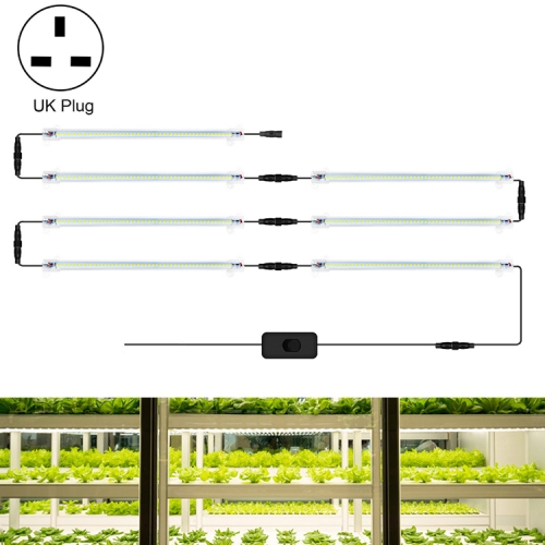 

LED Plant Lamp Household Full Spectral Filling Hard Lamp Strip, Style: 30cm 7 Head(Sun Light UK Plug)