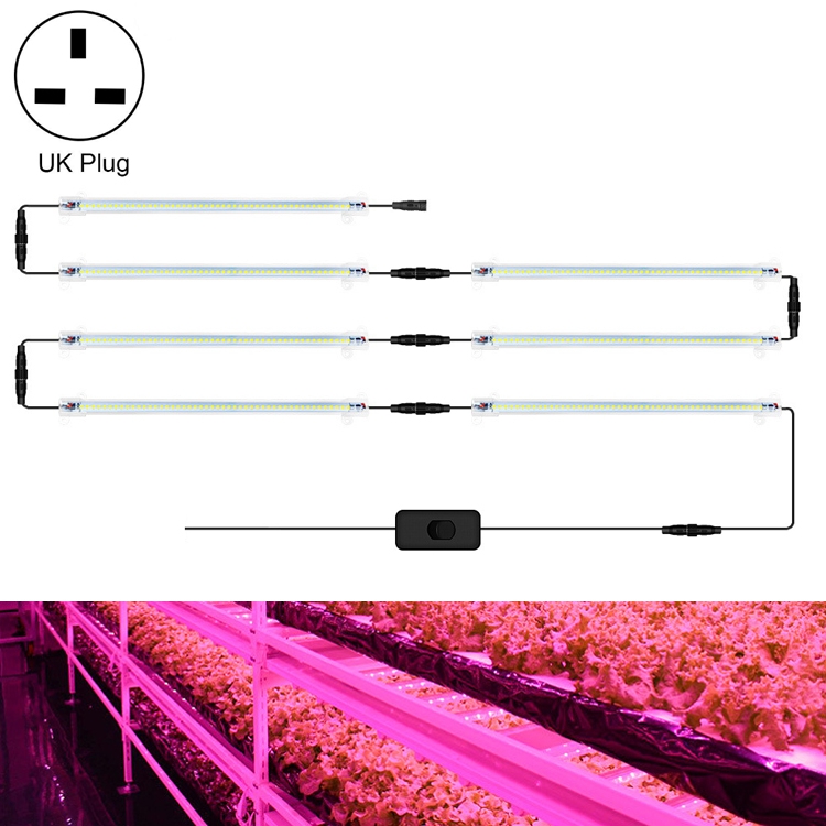 

LED Plant Lamp Household Full Spectral Filling Hard Lamp Strip, Style: 30cm 7 Head(Pink Light UK Plug)