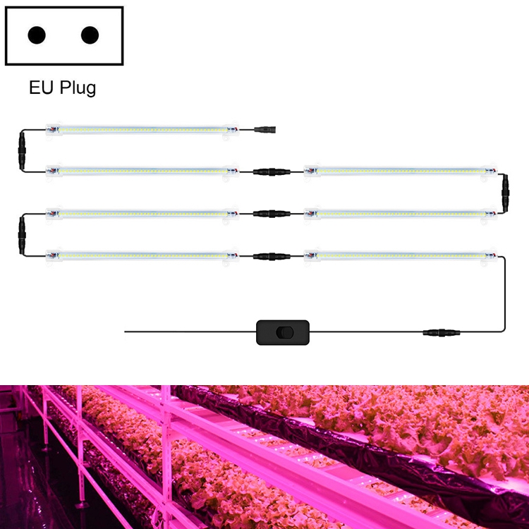 

LED Plant Lamp Household Full Spectral Filling Hard Lamp Strip, Style: 30cm 7 Head(Pink Light EU Plug)