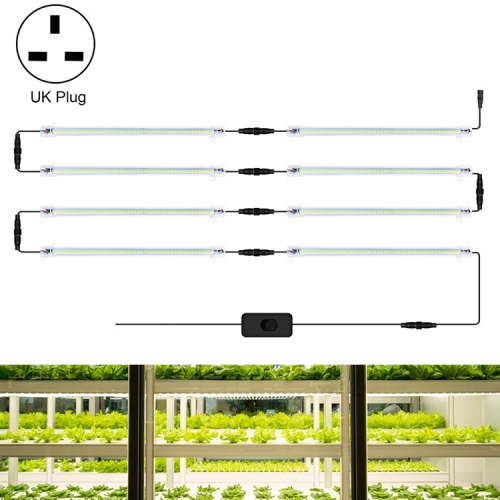 

LED Plant Lamp Household Full Spectral Filling Hard Lamp Strip, Style: 30cm 8 Head(Sun Light UK Plug)