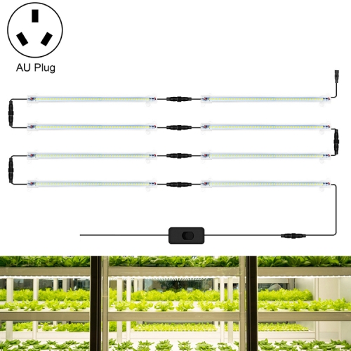 

LED Plant Lamp Household Full Spectral Filling Hard Lamp Strip, Style: 30cm 8 Head(Sun Light AU Plug)