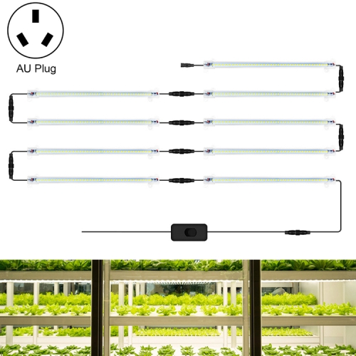 

LED Plant Lamp Household Full Spectral Filling Hard Lamp Strip, Style: 30cm 9 Head(Sun Light AU Plug)