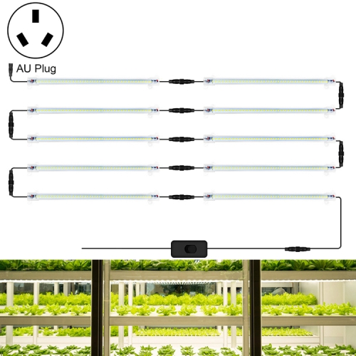 

LED Plant Lamp Household Full Spectral Filling Hard Lamp Strip, Style: 30cm 10 Head(Sun Light AU Plug)