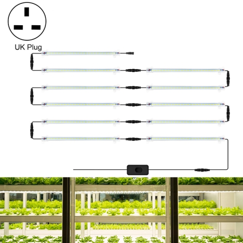 

LED Plant Lamp Household Full Spectral Filling Hard Lamp Strip, Style: 30cm 11 Head(Sun Light UK Plug)