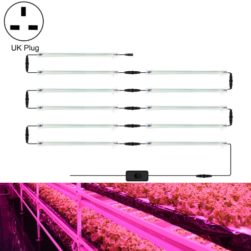 

LED Plant Lamp Household Full Spectral Filling Hard Lamp Strip, Style: 30cm 11 Head(Pink Light UK Plug)