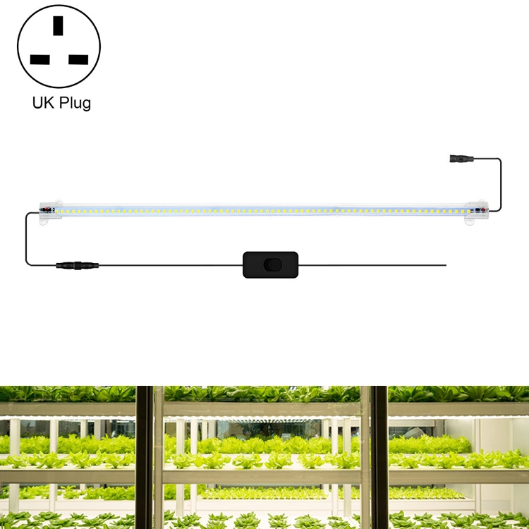 

LED Plant Lamp Household Full Spectral Filling Hard Lamp Strip, Style: 50cm 1 Head(Sun Light UK Plug)