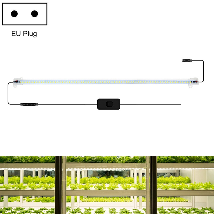 

LED Plant Lamp Household Full Spectral Filling Hard Lamp Strip, Style: 50cm 1 Head(Sun Light EU Plug)