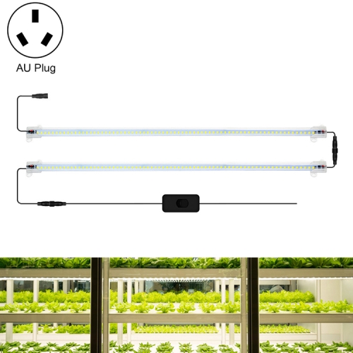 

LED Plant Lamp Household Full Spectral Filling Hard Lamp Strip, Style: 50cm 2 Head(Sun Light AU Plug)