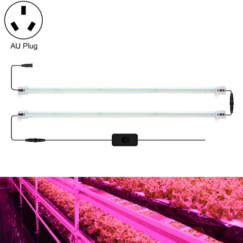 

LED Plant Lamp Household Full Spectral Filling Hard Lamp Strip, Style: 50cm 2 Head(Pink Light AU Plug)