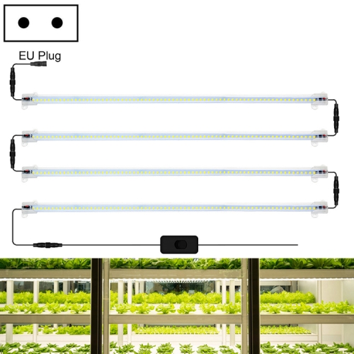 

LED Plant Lamp Household Full Spectral Filling Hard Lamp Strip, Style: 50cm 4 Head(Sun Light EU Plug)