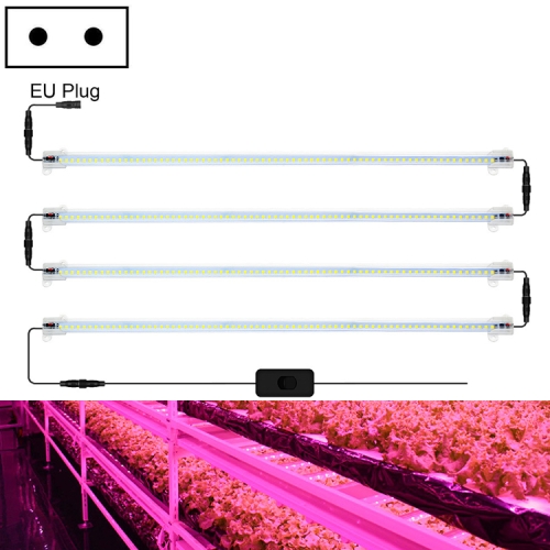 

LED Plant Lamp Household Full Spectral Filling Hard Lamp Strip, Style: 50cm 4 Head(Pink Light EU Plug)