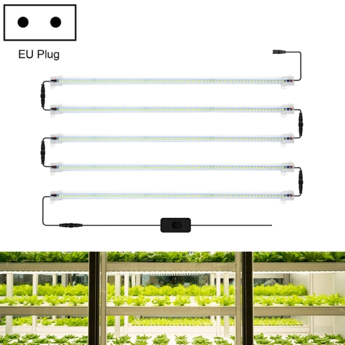 

LED Plant Lamp Household Full Spectral Filling Hard Lamp Strip, Style: 50cm 5 Head(Sun Light EU Plug)