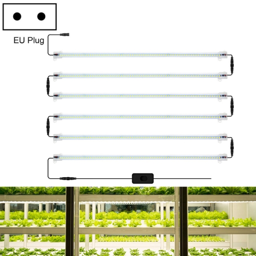 

LED Plant Lamp Household Full Spectral Filling Hard Lamp Strip, Style: 50cm 6 Head(Sun Light EU Plug)