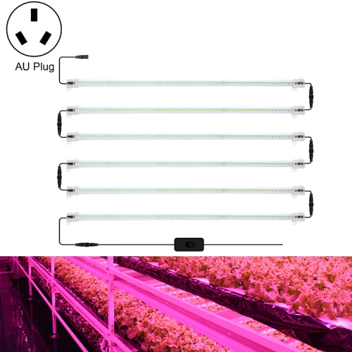 

LED Plant Lamp Household Full Spectral Filling Hard Lamp Strip, Style: 50cm 6 Head(Pink Light AU Plug)