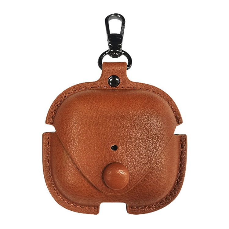 

PU Leather Protective Case with Metal Buckle for AirPods 3(Brown)