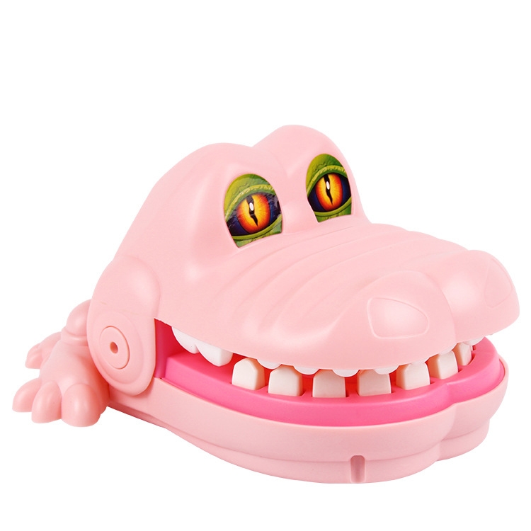 

Spoof Bite Finger Toy Parent-Child Game Tricky Props, Style: 6692A Crocodile-Pink