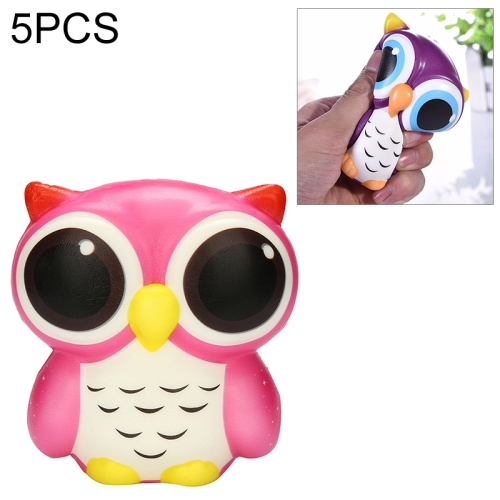 

3 PCS Simulation Owl Shape Squishy Slow Rising Toy Slow Rebound PU Stress Reliever Squeeze Toy(Pink)