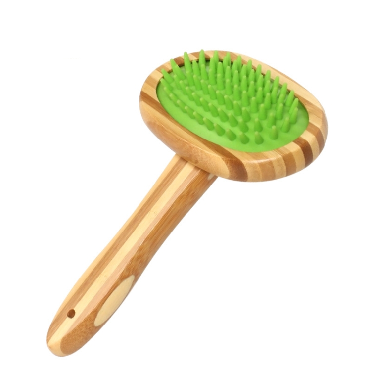 

90401 Pet Bamboo Wood Handle Airbag Bathing Massage Cleaning Beauty Comb