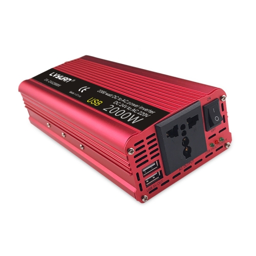 

LVYUAN Car Inverter Dual USB Power Converter, Specification: 12V to 220V 2000W