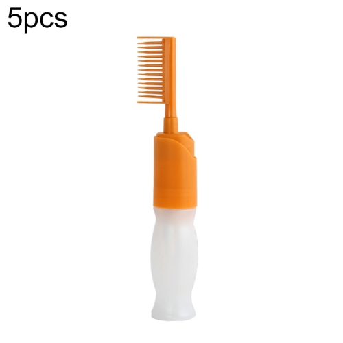 

5 PCS Scale Press Hair Dye Bottle With Comb Teeth, Specification: 110ml(Yellow)