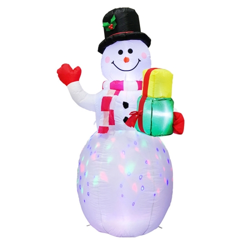 

Santa Claus Christmas Tree Snowman Inflatable LED Luminous Christmas Ornaments, US Plug(QM0001-1.5M)