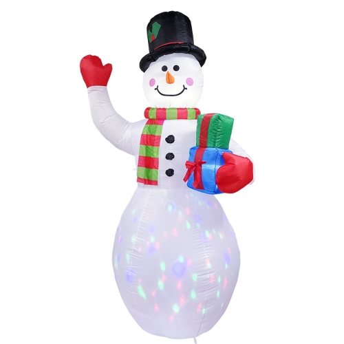 

Santa Claus Christmas Tree Snowman Inflatable LED Luminous Christmas Ornaments, US Plug(QM0002-2.4M)