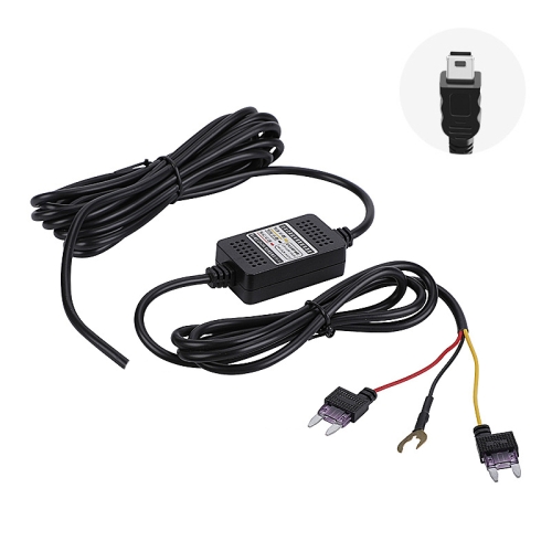 

H516 Recording Step-down Line Shrinkage Video Car Charger Line Parking Monitoring Three-Core Power Cord, Model: With Fuse(Mini Straight)