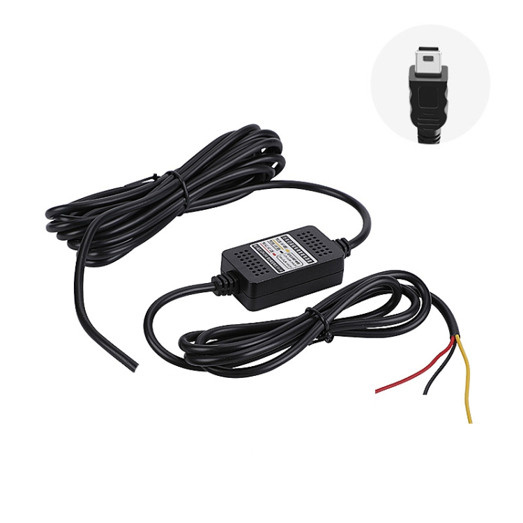 

H516 Recording Step-down Line Shrinkage Video Car Charger Line Parking Monitoring Three-Core Power Cord, Model: Without Fuse(Mini Straight)