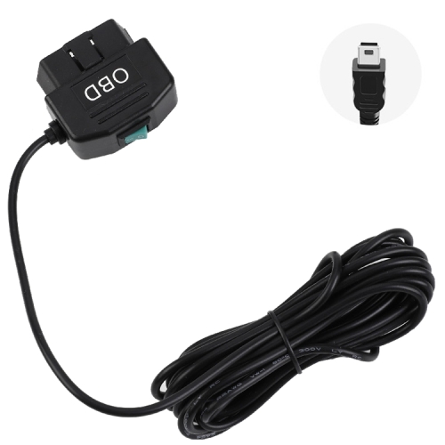 

H507 Driving Recorder OBD Step-down Line Car ACC Three-Core Power Cord 12/24V To 5V 3A Low Pressure Protection Line, Specification: Mini Straight