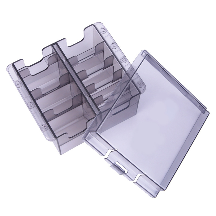 

S8035 Clipper Fiber Comb Storage Box Hair Salon Limit Comb Computer Storage Box(Transparent Black)