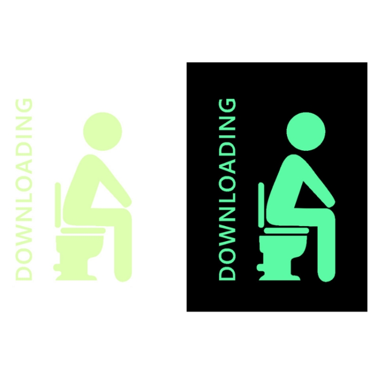 

3 PCS Toilet Door Decoration Waterproof Self-Adhesive Luminous Sticker，Model： YG-1-008
