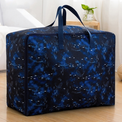 

Oxford Cloth Quilt Moisture-Proof & Waterproof Storage Bag Zipper Portable Moving Luggage Bag, Specification: 55x33x20cm(Black Heart Empty Fish)