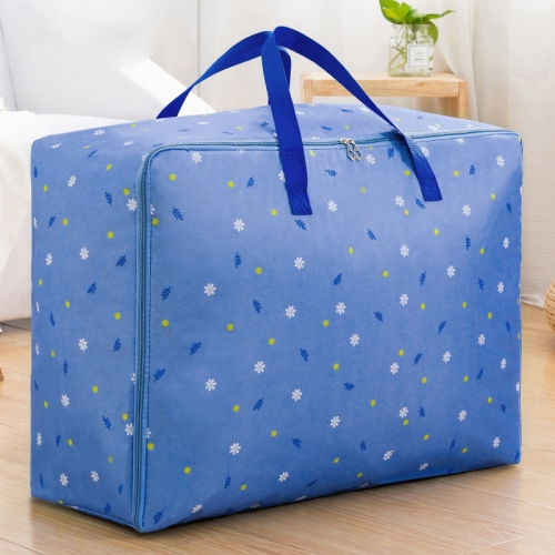 

Oxford Cloth Quilt Moisture-Proof & Waterproof Storage Bag Zipper Portable Moving Luggage Bag, Specification: 55x33x20cm(Bluework)