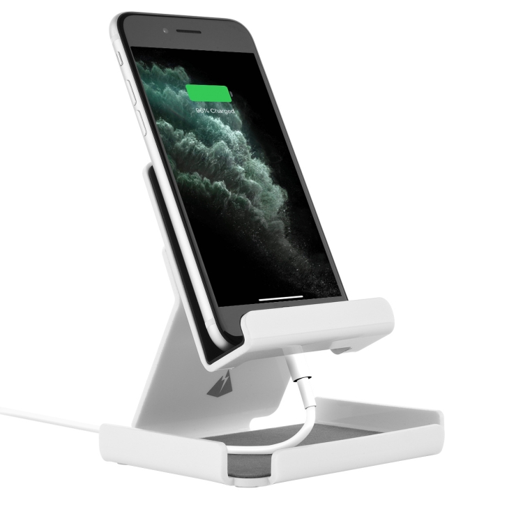 

Acrylic Phone Storage Bracket Tablet Desktop Charging Base(White)