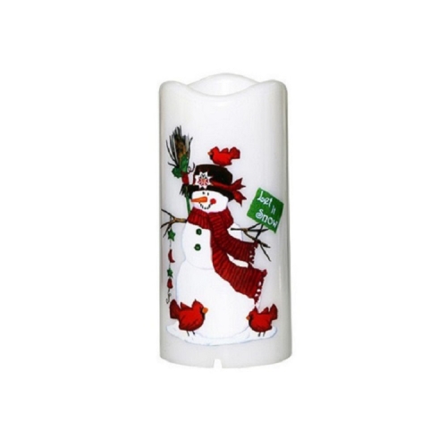 

LED Candle Projection Lamp Christmas LED Decoration Night Light(Snowman)