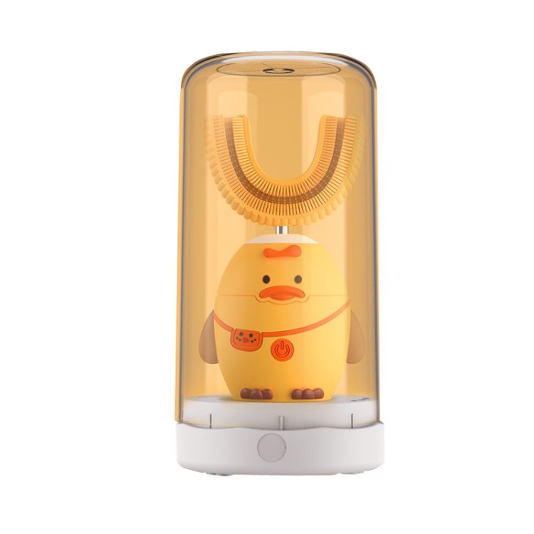 

K9 Cartoon Mouth-Type Children U-Shaped Electric Toothbrush Intelligent Automatic Brushing Toothbrush,Applicable Age: 2-6 Years Old,Style: Dustproof Model(Yellow)