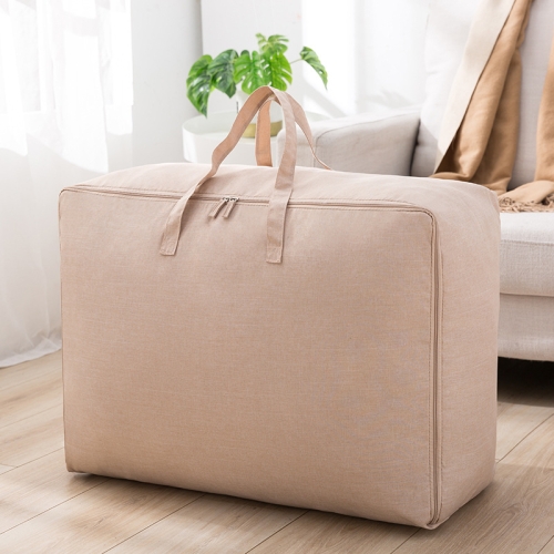 

M 55x30x20cm Quilt Cloth Storage Bag Household Large-Capacity Luggage Packing Bag(Beige)