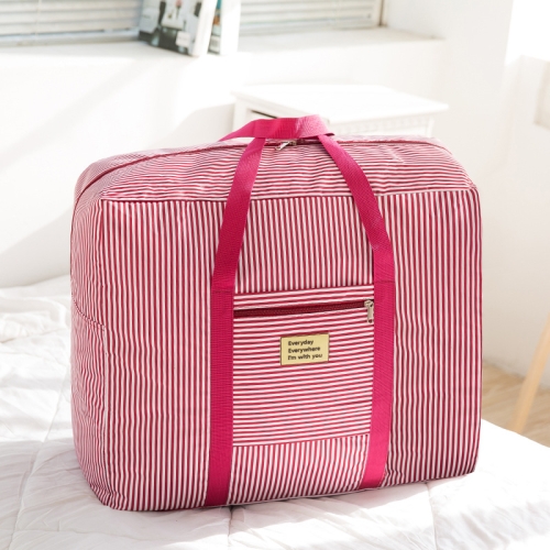 

Oxford Cloth Washable Dustproof Quilt Storage Bag Travel Moving Portable Storage Bag, Specification: 43x33x18cm(Rose Strips)