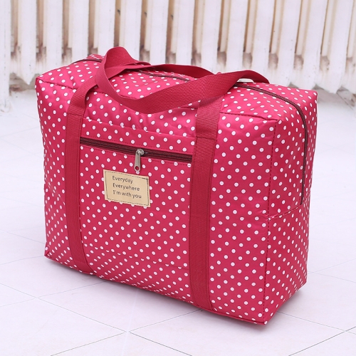 

Oxford Cloth Washable Dustproof Quilt Storage Bag Travel Moving Portable Storage Bag, Specification: 43x33x18cm(Rose Dot)