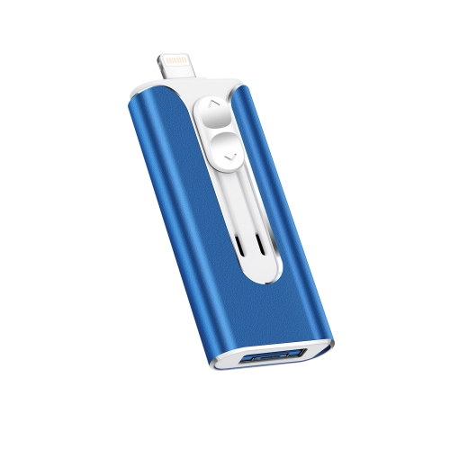 

32GB Micro USB + 8 Pin + USB 2.0 3 in 1 Mobile Phone Computer U-Disk(Blue)