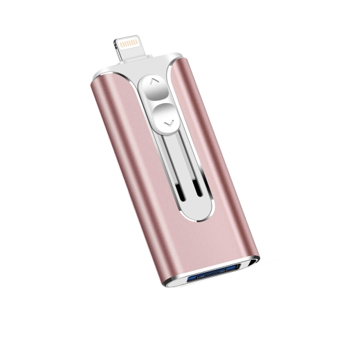 

32GB Micro USB + 8 Pin + USB 2.0 3 in 1 Mobile Phone Computer U-Disk(Rose Gold)