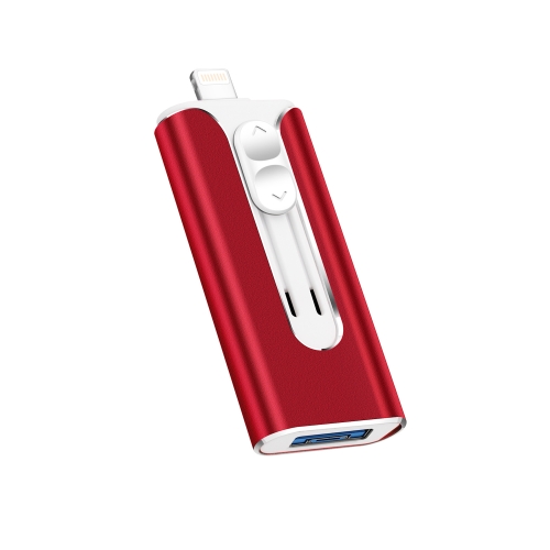 

64GB Micro USB + 8 Pin + USB 2.0 3 in 1 Mobile Phone Computer U-Disk(Red)