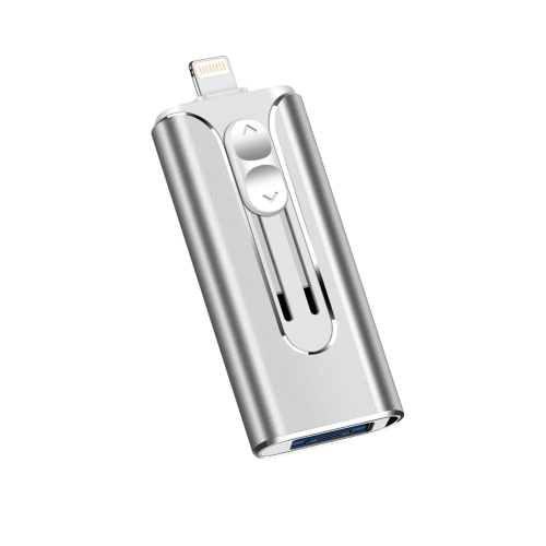 

64GB Micro USB + 8 Pin + USB 2.0 3 in 1 Mobile Phone Computer U-Disk(Silver)