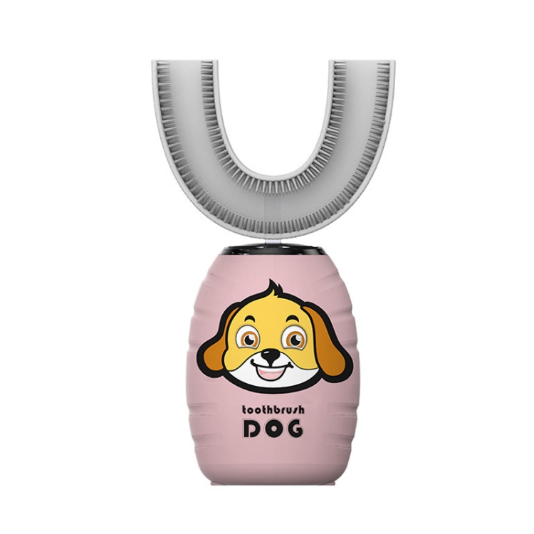 

Smart Ultrasonic Toothbrush Automatic Children Silicone U-shaped Electric Toothbrush(Pink Dog)