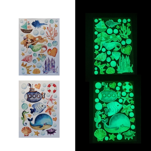 

AFG3512 Marine Life Mermaid Luminous PET Material Wall Sticker, Specification: Green