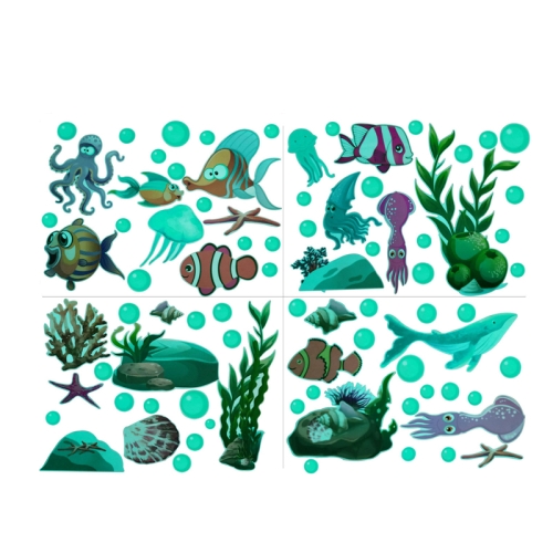 

AFG3358 Blue Underwater World Luminous Wall Sticker, Specification: Green