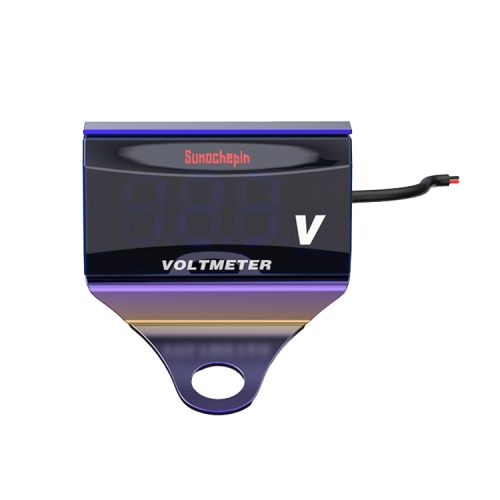 

SUMOCHEPIN SMCP101 8-150V Motorcycle Modified Voltmeter LED Digital Display Electric Pressure Meter, Colour: Colorful Bracket+Red Voltmeter