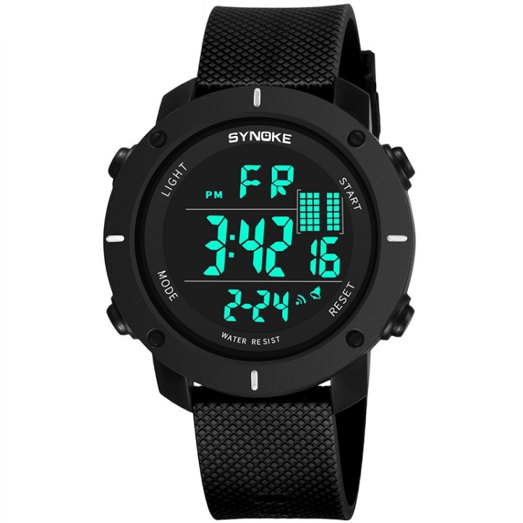 

SYNOKE 9658 Student Outdoor Multi-Function Waterproof Large Dial Sports Electronic Watch(Black)