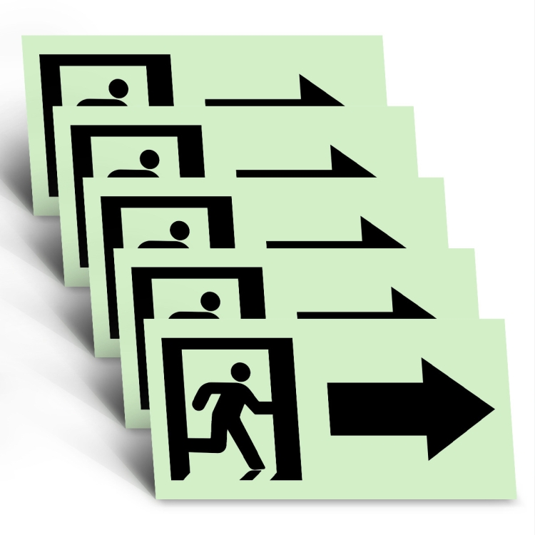 

2 Sets ZSZ2520 Luminous Safe Passage Indication Sticker Removable Wall Sticker In Shopping Malls And Public Places, Specification: 5 x10cm x 5 Sheets